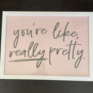 Pink and White Framed Wall Art